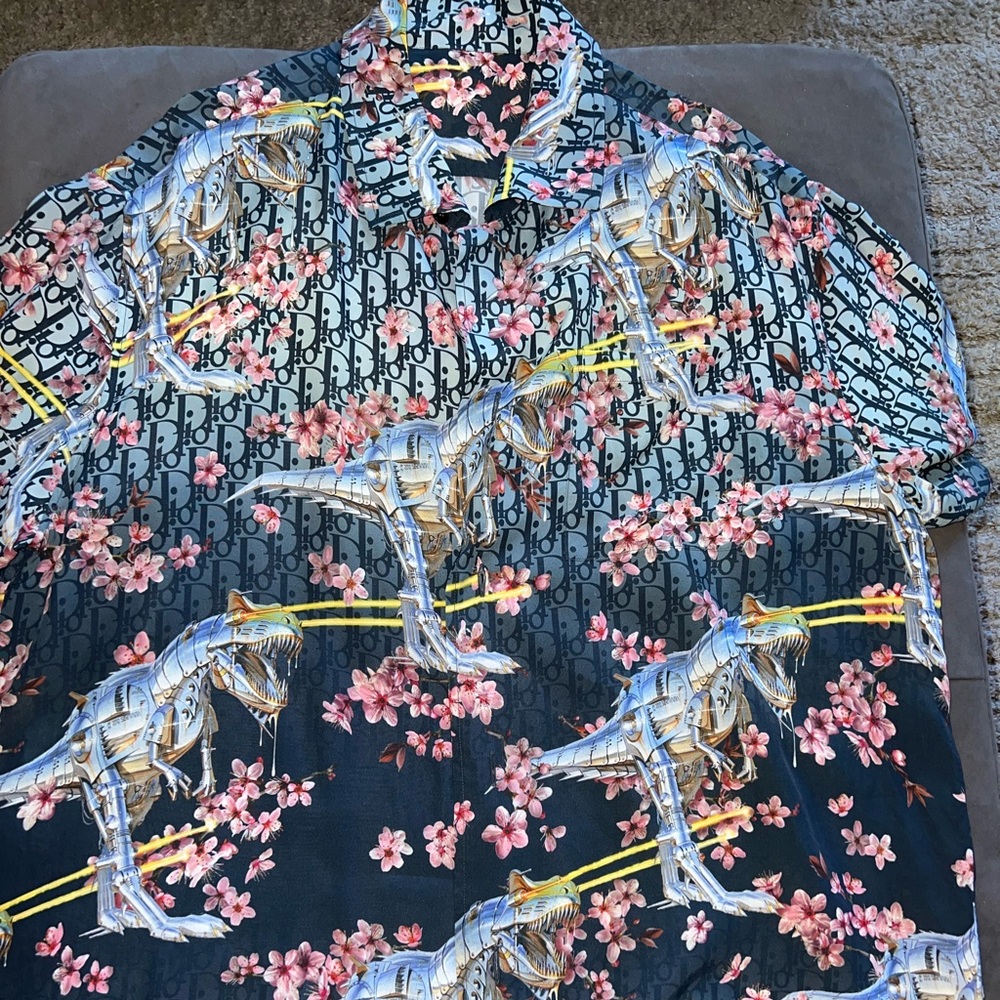 Authentic Dior x Soryama Dinosour Button Up Shirt Pre-Owned